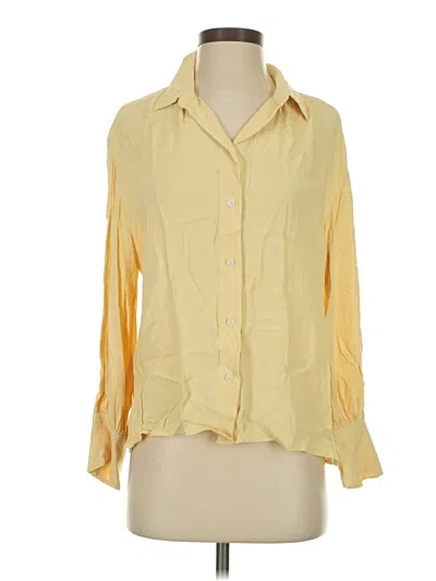 Pre-owned Jcrew Long Sleeve Blouse In Yellow