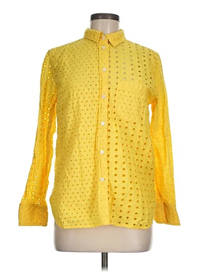 Pre-owned Jcrew Long Sleeve Blouse In Yellow