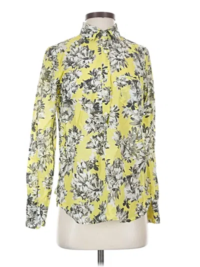 Pre-owned Jcrew Long Sleeve Blouse In Yellow