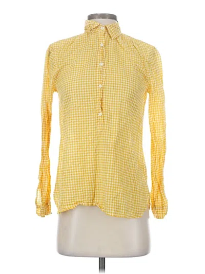 Pre-owned Jcrew Long Sleeve Blouse In Yellow