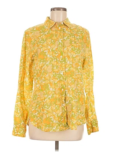 Pre-owned Jcrew Long Sleeve Blouse In Yellow