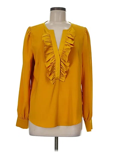 Pre-owned Jcrew Long Sleeve Blouse In Yellow