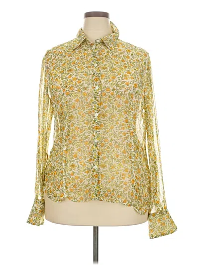 Pre-owned Jcrew Long Sleeve Blouse In Yellow