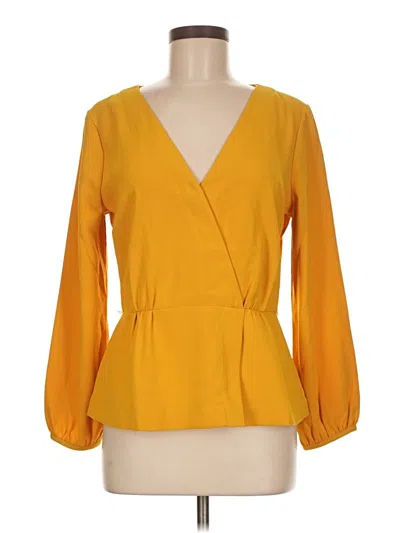 Pre-owned Jcrew Long Sleeve Blouse In Yellow