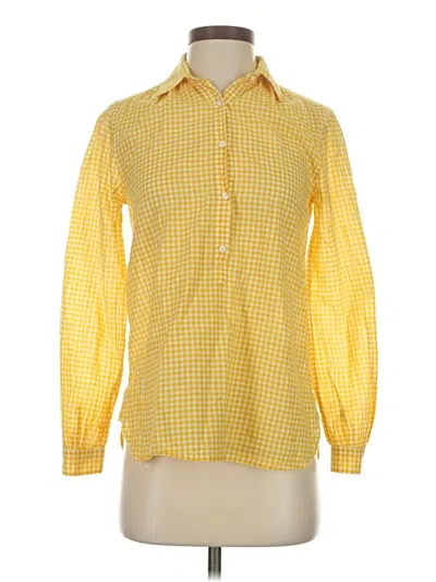 Pre-owned Jcrew Long Sleeve Blouse In Yellow