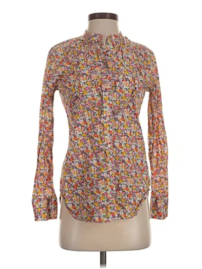 Pre-owned Jcrew Long Sleeve Blouse In Yellow
