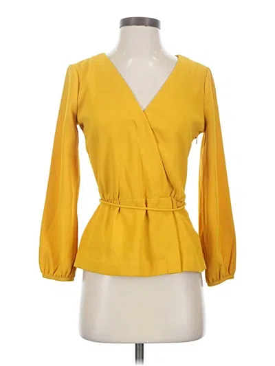 Pre-owned Jcrew Long Sleeve Blouse In Yellow