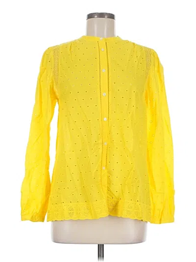 Pre-owned Jcrew Long Sleeve Blouse In Yellow