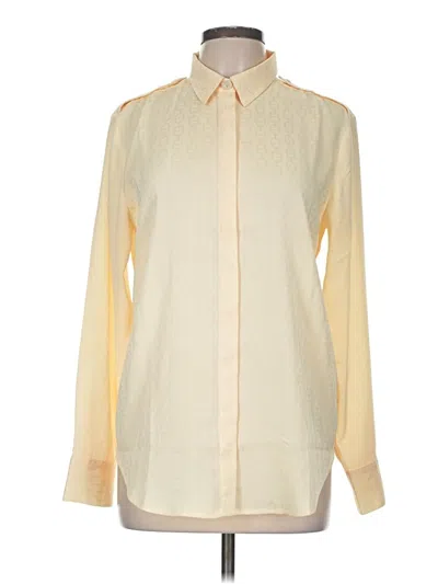 Pre-owned Jcrew Long Sleeve Blouse In Yellow