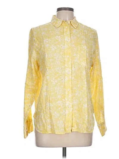 Pre-owned Jcrew Long Sleeve Blouse In Yellow