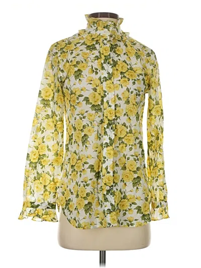 Jcrew Long Sleeve Blouse In Yellow