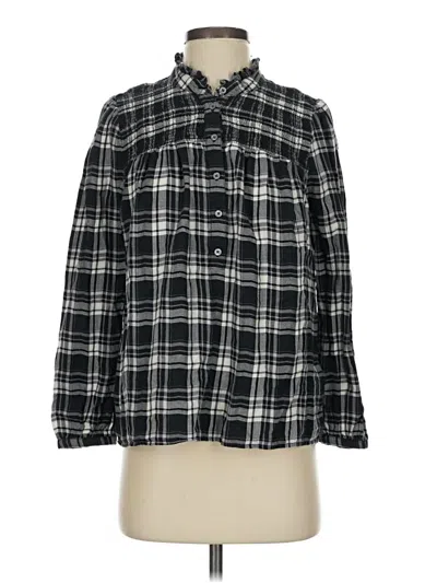 Pre-owned Jcrew Long Sleeve Button Down Shirt In Black