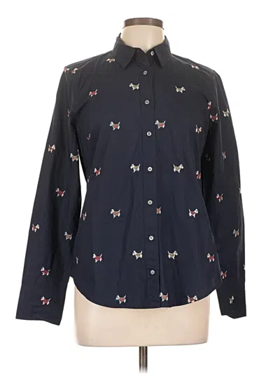 Pre-owned Jcrew Long Sleeve Button Down Shirt In Black