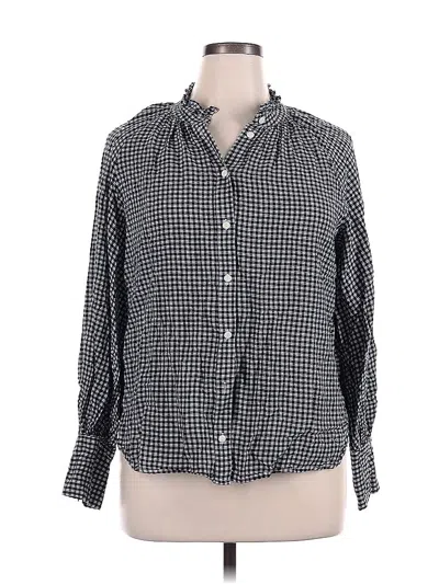 Pre-owned Jcrew Long Sleeve Button Down Shirt In Black