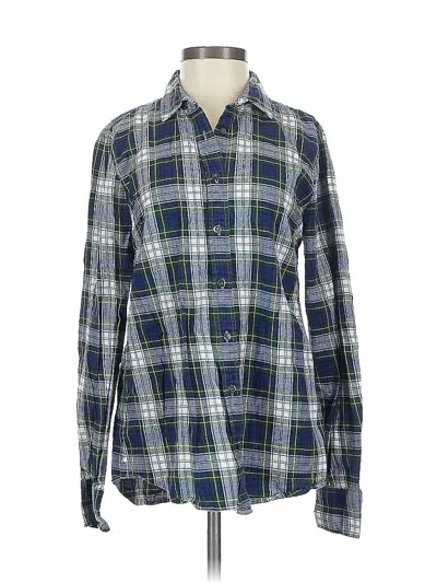 Pre-owned Jcrew Long Sleeve Button Down Shirt In Blue