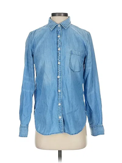 Pre-owned Jcrew Long Sleeve Button Down Shirt In Blue