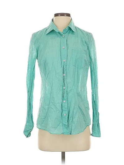 Pre-owned Jcrew Long Sleeve Button Down Shirt In Blue