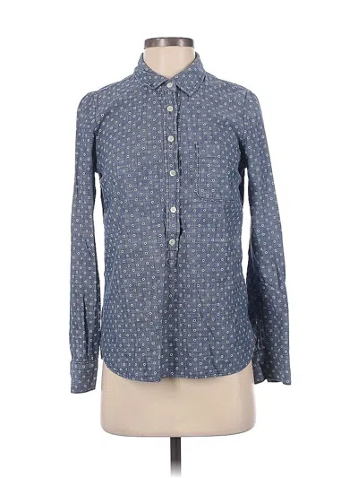 Pre-owned Jcrew Long Sleeve Button Down Shirt In Blue