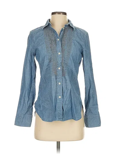 Pre-owned Jcrew Long Sleeve Button Down Shirt In Blue