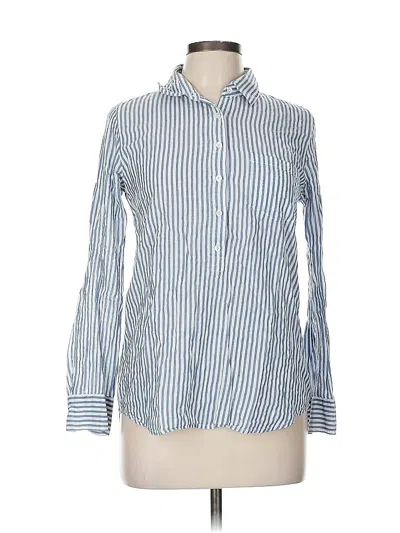 Pre-owned Jcrew Long Sleeve Button Down Shirt In Blue