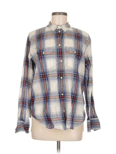 Pre-owned Jcrew Long Sleeve Button Down Shirt In Blue