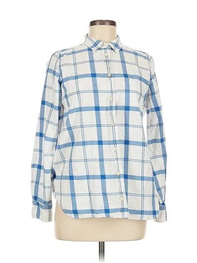 Pre-owned Jcrew Long Sleeve Button Down Shirt In Blue