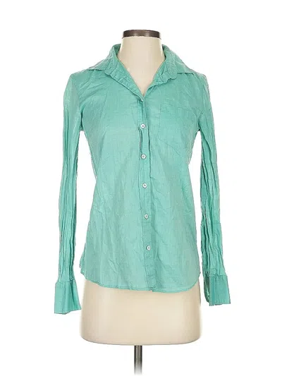 Pre-owned Jcrew Long Sleeve Button Down Shirt In Blue