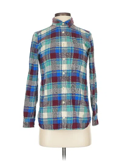 Pre-owned Jcrew Long Sleeve Button Down Shirt In Blue