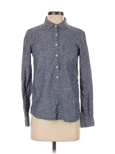 Pre-owned Jcrew Long Sleeve Button Down Shirt In Blue