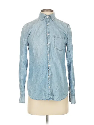 Pre-owned Jcrew Long Sleeve Button Down Shirt In Blue