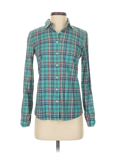 Pre-owned Jcrew Long Sleeve Button Down Shirt In Blue