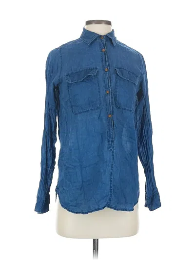 Pre-owned Jcrew Long Sleeve Button Down Shirt In Blue