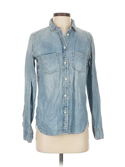 Pre-owned Jcrew Long Sleeve Button Down Shirt In Blue