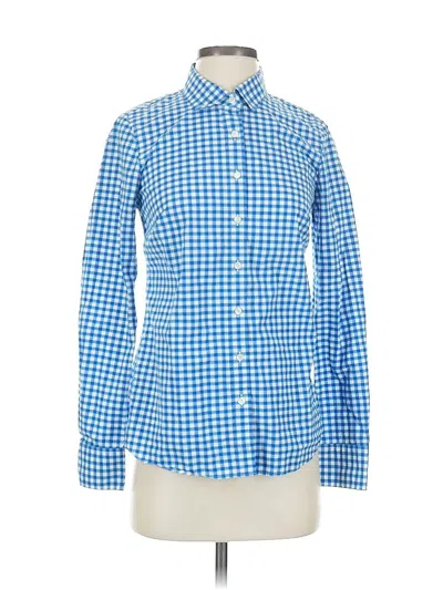 Pre-owned Jcrew Long Sleeve Button Down Shirt In Blue