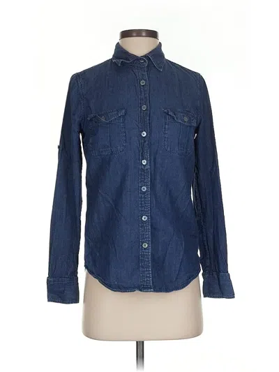 Pre-owned Jcrew Long Sleeve Button Down Shirt In Blue