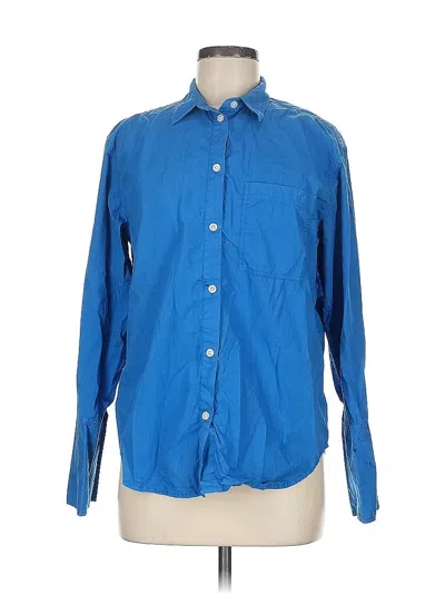 Pre-owned Jcrew Long Sleeve Button Down Shirt In Blue