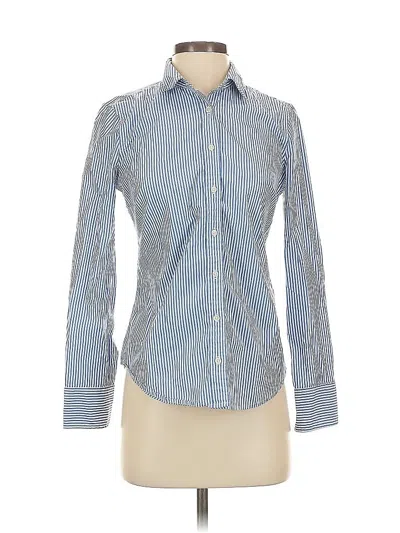 Pre-owned Jcrew Long Sleeve Button Down Shirt In Blue