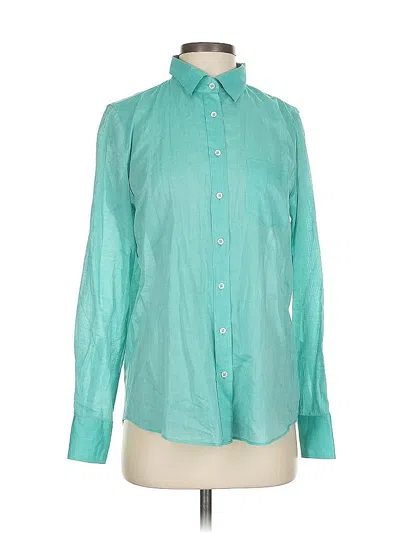 Pre-owned Jcrew Long Sleeve Button Down Shirt In Blue
