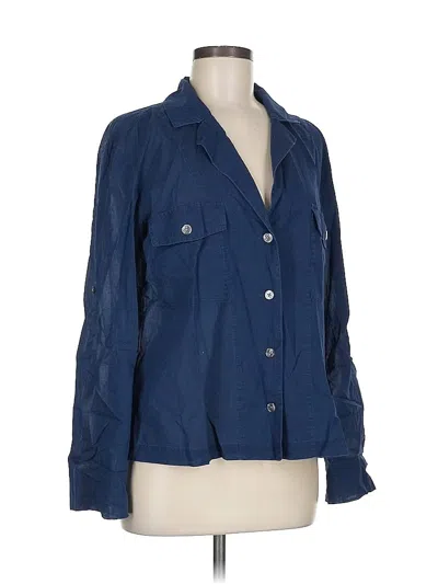 Pre-owned Jcrew Long Sleeve Button Down Shirt In Blue