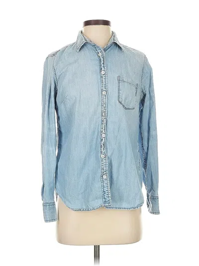 Pre-owned Jcrew Long Sleeve Button Down Shirt In Blue