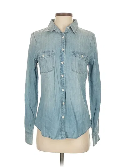 Pre-owned Jcrew Long Sleeve Button Down Shirt In Blue