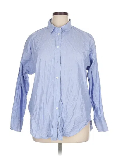 Pre-owned Jcrew Long Sleeve Button Down Shirt In Blue