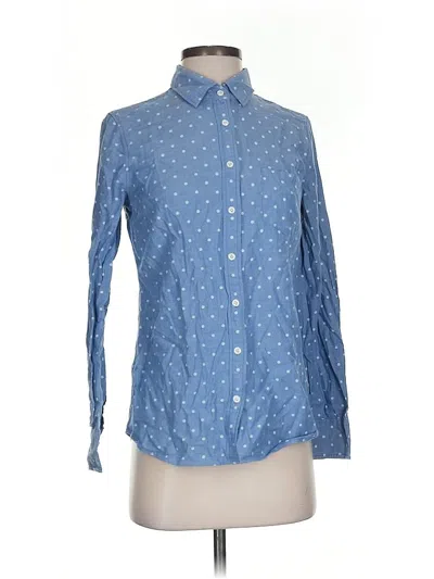 Pre-owned Jcrew Long Sleeve Button Down Shirt In Blue
