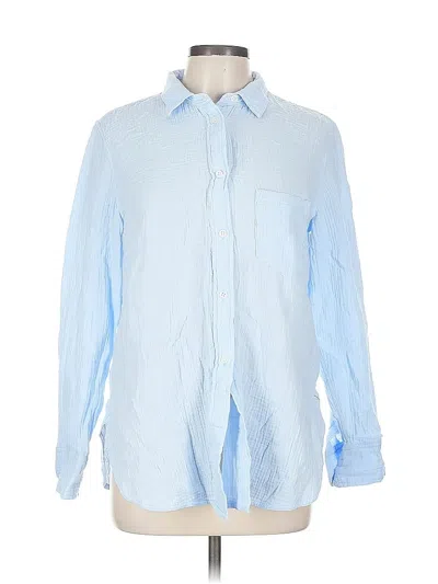 Pre-owned Jcrew Long Sleeve Button Down Shirt In Blue