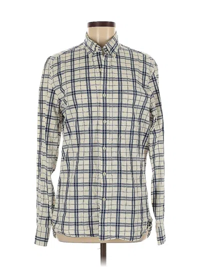 Pre-owned Jcrew Long Sleeve Button Down Shirt In Blue