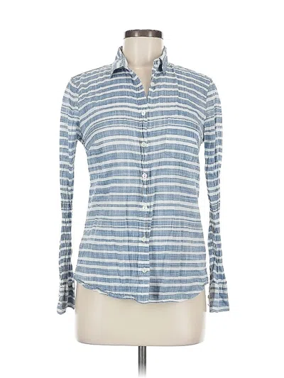 Pre-owned Jcrew Long Sleeve Button Down Shirt In Blue