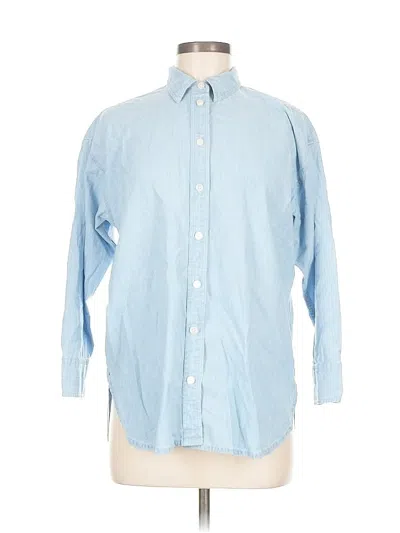 Pre-owned Jcrew Long Sleeve Button Down Shirt In Blue