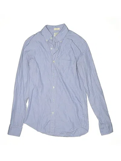 Pre-owned Jcrew Kids' Long Sleeve Button Down Shirt In Blue