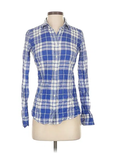 Pre-owned Jcrew Long Sleeve Button Down Shirt In Blue