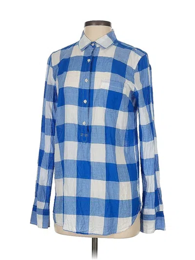 Pre-owned Jcrew Long Sleeve Button Down Shirt In Blue